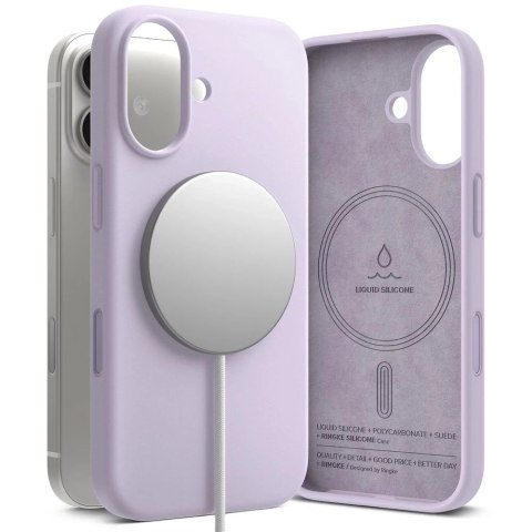 Etui do iPhone 17 Ringke Silicone Magnetic MagSafe Light Purple