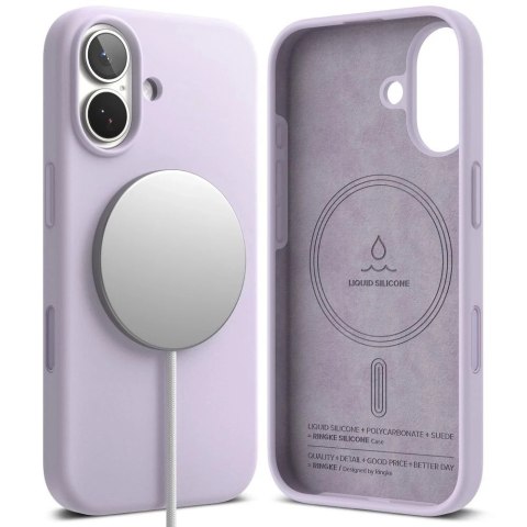 Etui do iPhone 17 Ringke Silicone Magnetic MagSafe Light Purple