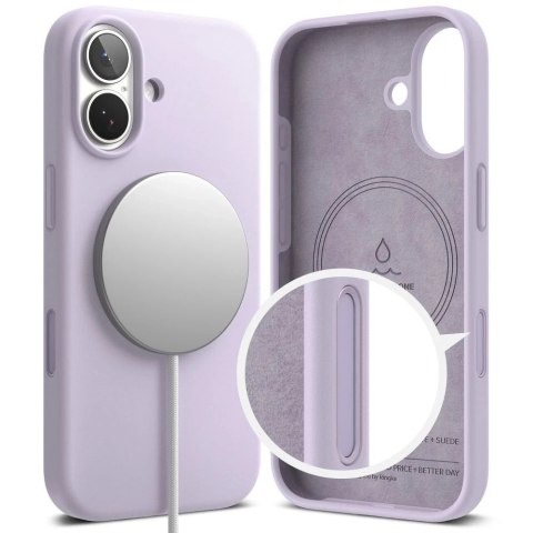 Etui do iPhone 17 Ringke Silicone Magnetic MagSafe Light Purple