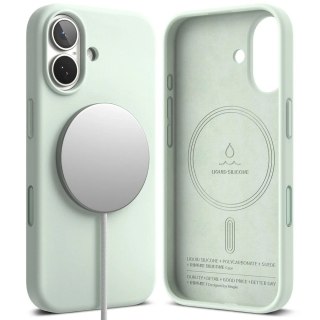 Etui do iPhone 17 Ringke Silicone Magnetic MagSafe Soft Mint