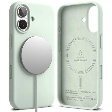Etui do iPhone 17 Ringke Silicone Magnetic MagSafe Soft Mint