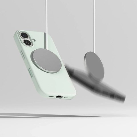 Etui do iPhone 17 Ringke Silicone Magnetic MagSafe Soft Mint