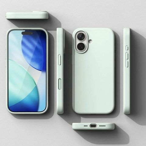 Etui do iPhone 17 Ringke Silicone Magnetic MagSafe Soft Mint