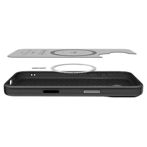 Etui do iPhone 17 Spigen Enzo Aramid "T" Mag MagSafe Black/Silver