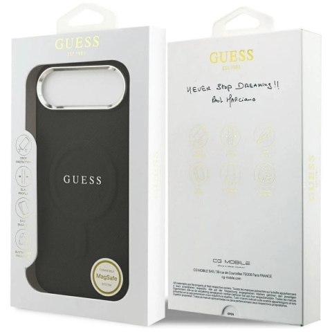 Etui Guess Classic Logo MagSafe na iPhone 17 Air - Czarny