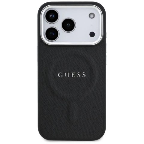 Etui Guess Classic Logo MagSafe na iPhone 17 Pro - Czarny