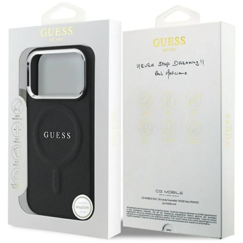 Etui Guess Classic Logo MagSafe na iPhone 17 Pro - Czarny