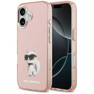 Etui Ochronne do iPhone 17 Karl Lagerfeld IML Aquarelle Choupette MagSafe Różowy