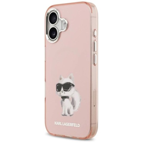 Etui Ochronne do iPhone 17 Karl Lagerfeld IML Aquarelle Choupette MagSafe Różowy