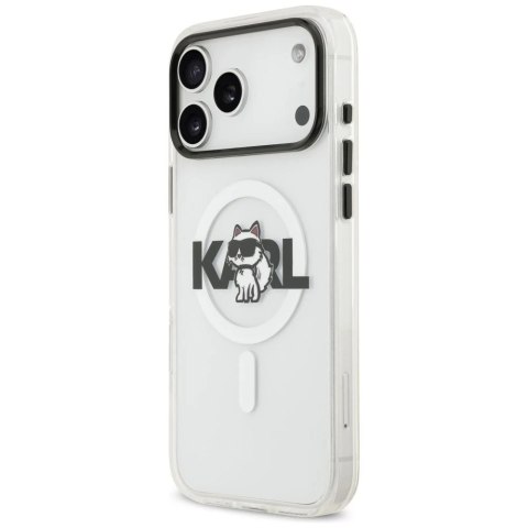 Etui Ochronne do iPhone 17 Pro Karl Lagerfeld IML Choupette Sketch MagSafe Transparentne
