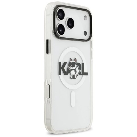 Etui Ochronne do iPhone 17 Pro Karl Lagerfeld IML Choupette Sketch MagSafe Transparentne