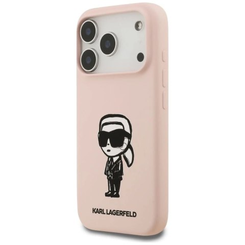 Etui Ochronne do iPhone 17 Pro Karl Lagerfeld Silicone KL Sketch MagSafe Różowy
