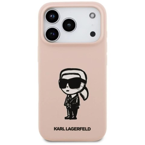 Etui Ochronne do iPhone 17 Pro Karl Lagerfeld Silicone KL Sketch MagSafe Różowy