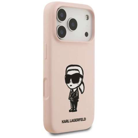 Etui Ochronne do iPhone 17 Pro Karl Lagerfeld Silicone KL Sketch MagSafe Różowy