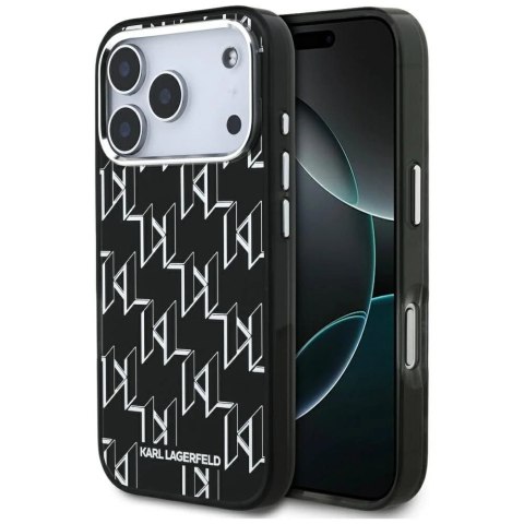 Etui Ochronne do iPhone 17 Pro Max Karl Lagerfeld IML KL Monogram MagSafe Czarny