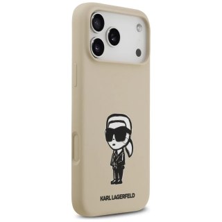 Etui Ochronne do iPhone 17 Pro Max Karl Lagerfeld Silicone KL Sketch MagSafe Brązowy
