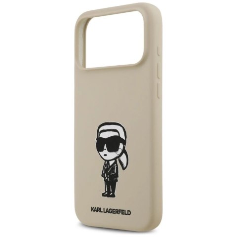 Etui Ochronne do iPhone 17 Pro Max Karl Lagerfeld Silicone KL Sketch MagSafe Brązowy