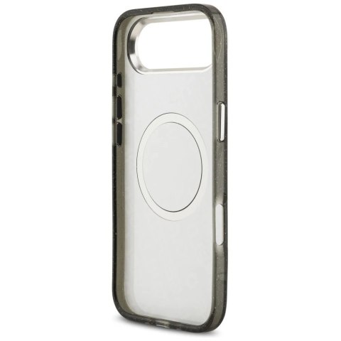 Etui Ochronne do iPhone Air Karl Lagerfeld IML Glitter K&C Heads MagSafe Czarny
