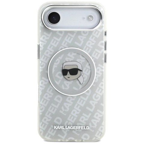 Etui Ochronne do iPhone Air Karl Lagerfeld IML Head Logo MagSafe Szary