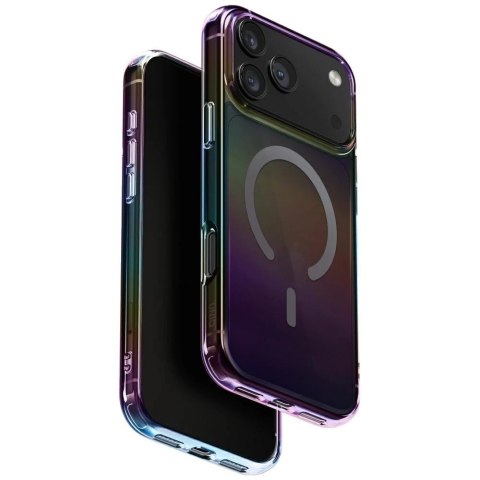 Etui UNIQ Iridescia do iPhone 17 Pro Max MagClick Charging Midnight Quartz