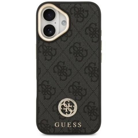 Etui Guess 4G Strass Logo Big Strap MagSafe do iPhone 17 Czarny