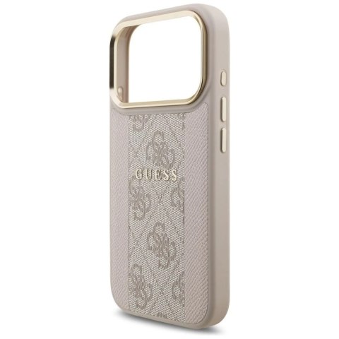 Etui Guess 4G Stripe MagSafe do iPhone 17 Pro Różowy