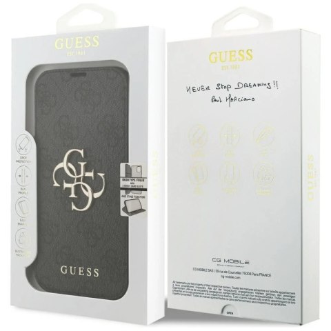 Etui Guess Book 4G Metal Logo do iPhone 17 Pro Black