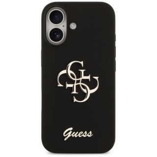 Etui Guess Silicone Big 4G Script do iPhone 17 Czarny
