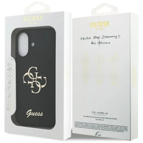 Etui Guess Silicone Big 4G Script do iPhone 17 Czarny