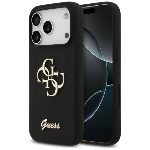 Etui Guess Silicone Big 4G Script do iPhone 17 Pro Black