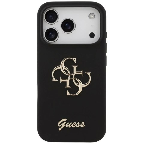 Etui Guess Silicone Big 4G Script do iPhone 17 Pro Black