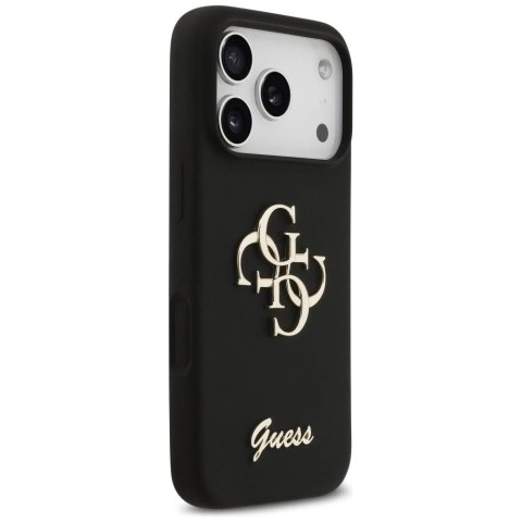 Etui Guess Silicone Big 4G Script do iPhone 17 Pro Black
