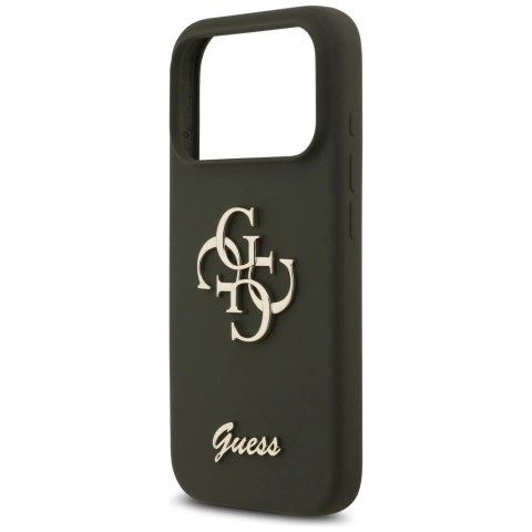 Etui Guess Silicone Big 4G Script do iPhone 17 Pro Max Khaki
