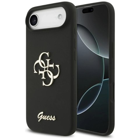 Etui Guess do iPhone 17 Air Silicone Big 4G Script Black