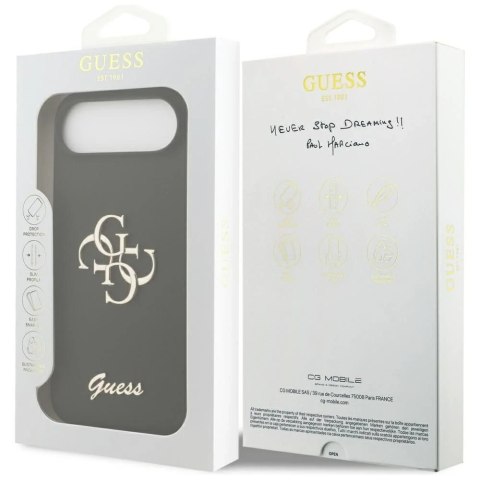Etui Guess do iPhone 17 Air Silicone Big 4G Script Black
