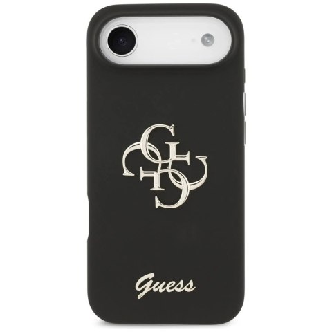 Etui Guess do iPhone 17 Air Silicone Big 4G Script Black