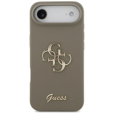 Etui Guess do iPhone 17 Air Silicone Big 4G Script Brown