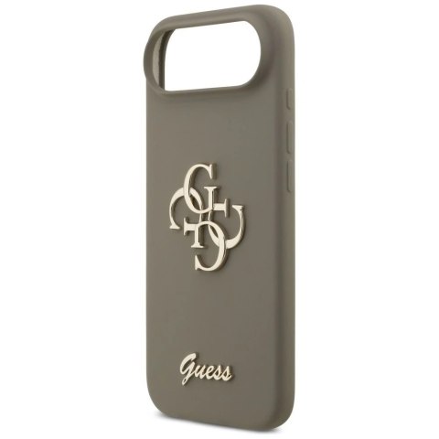 Etui Guess do iPhone 17 Air Silicone Big 4G Script Brown