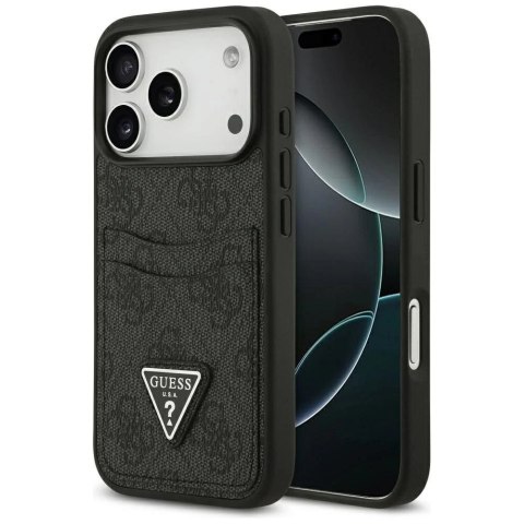 Etui Guess do iPhone 17 Pro 4G Double Card Triangle Black
