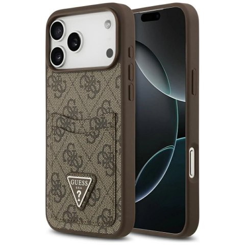 Etui Guess do iPhone 17 Pro Max 4G Double Card Triangle Gold