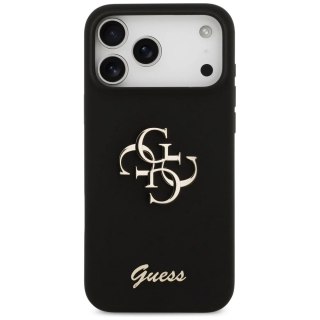 Etui Guess do iPhone 17 Pro Max Silicone Big 4G Script Black