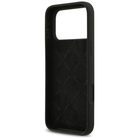 Etui Guess do iPhone 17 Pro Max Silicone Big 4G Script Black