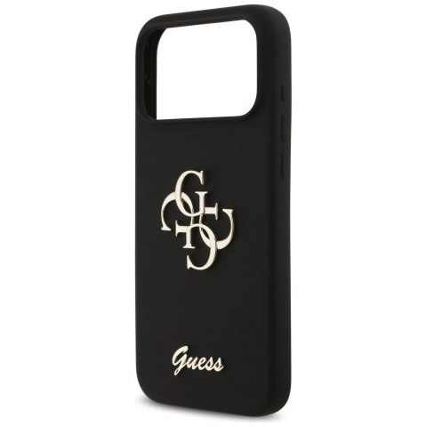 Etui Guess do iPhone 17 Pro Max Silicone Big 4G Script Black