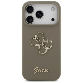 Etui Guess do iPhone 17 Pro Silicone Big 4G Script Brown