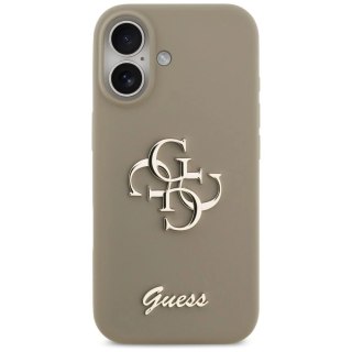 Etui Guess do iPhone 17 Silicone Big 4G Script Brown