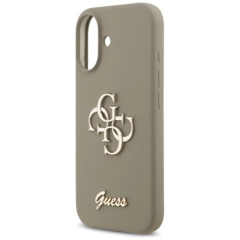 Etui Guess do iPhone 17 Silicone Big 4G Script Brown