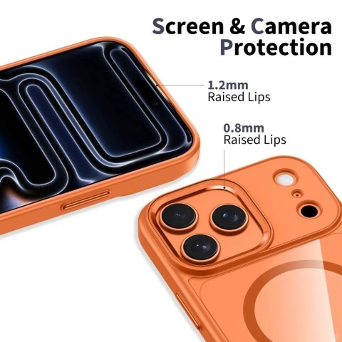 Etui Ochronne do iPhone 17 Pro Tech-Protect MagMat MagSafe Cosmic Orange Clear