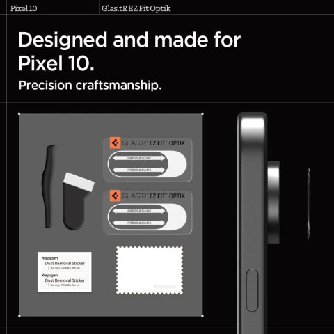 Osłona Aparatu Spigen Optik Glas.TR Camera Protector 2-Pack Google Pixel 10 Crystal Clear