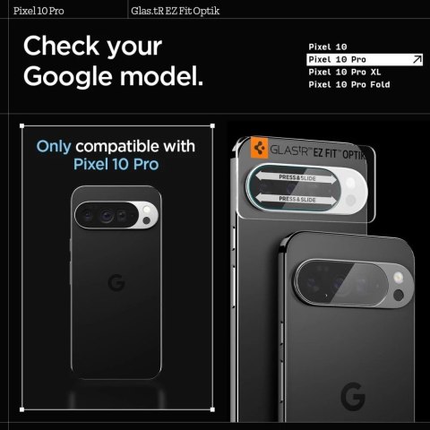 Osłona Aparatu Spigen Optik Glas.TR Camera Protector 2-Pack Google Pixel 10 Pro Crystal Clear
