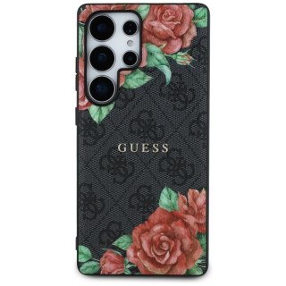 Etui Guess 4G Flowers Print MagSafe do Samsung Galaxy S25 Ultra Czarny